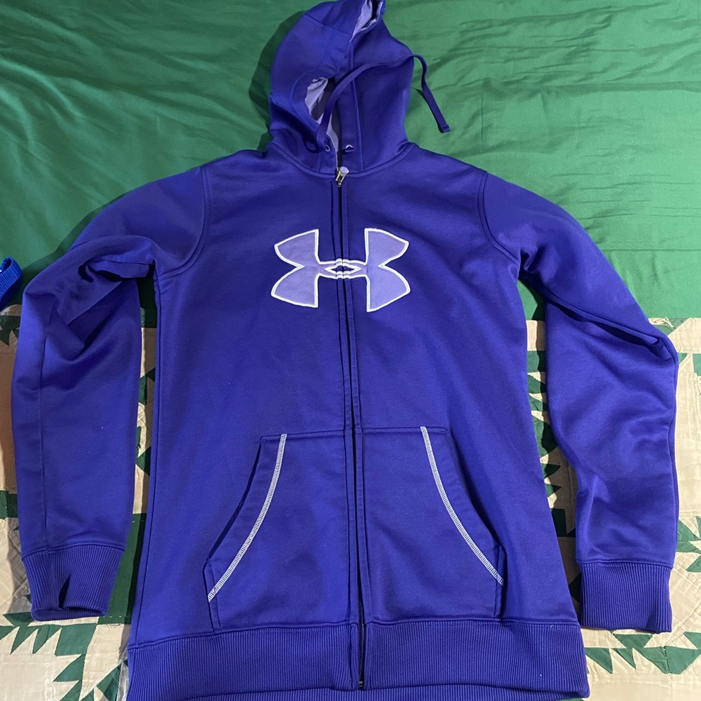 Purple Under Armour Jacket Athletic Wear Workout Pilates Gym